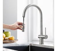 CECIPA Robinet de Cuisine Extractible, Mitigeur avec Douchette 2 Modes de Jet, Rotation 360°, Haute Pression, Acier Inoxydable Brossé pour Évier de Cuisine