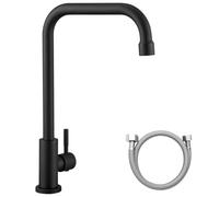 CECIPA Robinet Eau Froide, Robinet Pivotant à 360°, Mitigeur en Acier Inoxydable pour Cuisine, WC Invités, Jardin, Camping Car, Noir