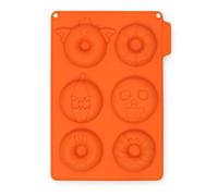 CÉCOA • Moule Silicone Halloween 6 Donuts - 100% Silicone Alimentaire Sans BPA • Anti-Adhésif • Cuisson Parfaite & Démoulage Facile • DIY Gâteaux, Friandises, Goûter Enfant, Pâtisserie Maison