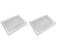 CÉCOA • Plaque de Cuisson Micro-Perforée en Aluminium 40x30 cm • Cuisson Homogène et Croustillante au Four • Idéale pour Pâtisseries et Pizzas • Plaque de Cuisson Antiadhésive (Lot de 2)