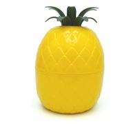 CÉCOA - Seau à glaçons Ananas et Pince à glaçons Incluse, Seau à Glace Double paroi avec Pince et Couvercle, hermétique, idéale pour Les apéritifs, Boissons et Cocktails, 700 ML