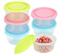 CECOMBINE Lot de 6 boîtes à pizza avec couvercle - En plastique de qualité alimentaire - Pour la maison, le restaurant, la maison - Multicolore