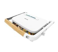 Cecotec Barbecue Electrique Rock'nGrill 1300 Wood W.Grill Électrique 1300W, Plaque Ajustable, Revêtement RockStone Anti-Adhérent, Base Antidérapante, Manche Bois Froid Pour Confort