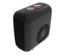 Cecotec Chauffage Céramique de Bureau ReadyWarm 600 Lagoon Black. 2000W, 3 Modes, 2 Niveaux de Chaleur, Thermostat, Silencieux 30dB, Triple Sécurité, VerticalDesign, Couverture 15m², Design Élégant