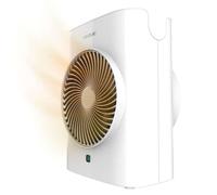 Cecotec Chauffage d'Appoint ReadyWarm 2070 Max Force Smart Blanc, 2000 W, 2 Niveaux de Puissance, 3 Modes de Fonctionnement, Léger, Écran LED, Télécommande, Silencieux, Arrêt Automatique