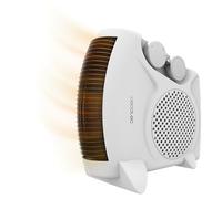 Cecotec Chauffage électrique à faible consommation ReadyWarm 2000 Max Dual White. Ventilateur chauffant de 2000 W, Oscillation de 65°, 3 Modes, Thermostat réglable, Zone de couverture 20 m2, Blanc