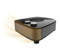 Cecotec Chauffage Électrique à Faible Consommation ReadyWarm 2000 Max Horizon Black, Ventilateur Chauffant de 2000 W, 3 Modes, Thermostat Réglable, Utilisation Facile, Zone de Couverture 20 m2, Noir