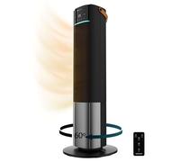 Cecotec Chauffage électrique céramique sur pied ReadyWarm 2070 Max Ceramic Rotate Smart. 2000 W, Écran numérique, Contrôle tactile et Télécommande, Oscillation, 3 Modes, Thermostat, 20 m²