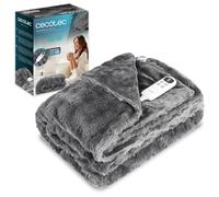 Cecotec Couverture Électrique 160x130cm HeatConfort Noa (160 x 130). 115W, 10 Niveaux de Température Réglables, Contrôleur LCD Amovible, Minuterie avec Arrêt Automatique, Technologie PTC+ NTC