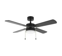 Cecotec - Ventilateur de Plafond avec Lumière EnergySilence Aero 450 FullBlack - 50 W, Diamètre 106 cm, Lampe Intégrée, 3 Vitesses, 4 Pales Réversibles, Mode Été, Hiver