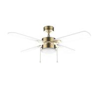 Cecotec - Ventilateur de Plafond avec Lumière EnergySilence Aero 450 GoldWhite - 50 W, Diamètre 106 cm, Lampe Intégrée, 3 Vitesses, 4 Pales Réversibles, Mode Été, Hiver