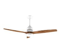 Cecotec - Ventilateur de Plafond avec Lumière EnergySilence Aero 5275 White&BlackWood - 40 W, Diamètre 132 cm, 3 Pales et 6 Vitesses, LED 18 W, Télécommande et Minuterie, Mode Été/Hiver