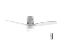 Cecotec Ventilateur de Plafond avec Lumière LED Energysilence Aero 5600 Classic White. 40W, Moteur DC, Diamètre 132 cm, 3 Pales, LED 18W, Minuteur, 6 Vitesses, Télécommande, Fonction Été/Hiver