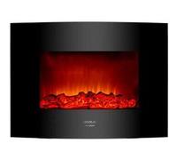 Cecotec Foyer électrique décoratif Ready Warm 2250 Curved Flames. 2000 W, Taille 22", WiFi, 2 Niveaux de Puissance, Télécommande, Panneau incurvé, Minuterie, 20 m2 (22", Noir | Télécommande)