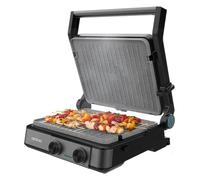 Gril électrique Cecotec Rock'nGrill 2200 Dual. 2200W, ouverture 180º, Dual Temp, revêtement antiadhésif RockStone