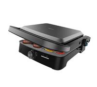 Cecotec Gril Électrique avec Grill Rock'nGrill 2000 Full Open. 2000W, Ouverture 180º, RockStone Antiadhérent, Plaque Flottante, Bac Récupérateur de Graisse, Rangement Vertical, 279x229 mm
