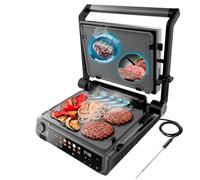 Cecotec gril électrique Rock'nGrill 2000 Smash PerfectCook. 2000W, capteur de température, Smash Burger, sans fumée, double température