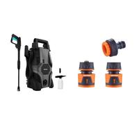 Cecotec HydroBoost 1400 Essential Nettoyeur Haute Pression 1400 W pour Maison & GRIFEMA GE1103, Kit de Raccordement de Robinet/Tuyau de Jardin avec Connecteur Waterstop 1/2", Connexion Rapide
