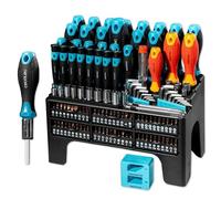 Cecotec Jeu de Tournevis 126 Pièces HardGyro 1260 Magnetic. Acier CR-V, 3 Tournevis VDE, 60 Embouts S2, Cliquet, Magnétiseur, Clés à Douille et Allen, Détecteur de Phase, Support Inclus