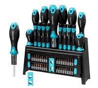 Cecotec Jeu de Tournevis 51 Pièces HardGyro 510 Magnetic. Acier CR-V, 32 Embouts S2, Tournevis Porte-embouts avec Cliquet, Magnétiseur, 8 Tournevis de Précision, Support Inclus