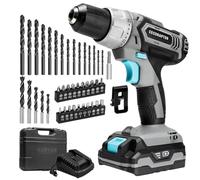 Cecotec Perceuse à Batterie CecoRaptor Perfect Drill, 20V et 2000 mAh, Vitesse de 1550 tr/min, Couple Maximum 46 Nm, 25+1 Positions de Couple et 2 Vitesses de Travail, Autonomie de 60 min