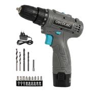 Cecotec Perceuse à Batterie PowerForce 1000. 12V 2000mAh, 2 Vitesses 400/1400rpm, Couple de Serrage 28Nm en 20 Niveaux, LED, Changement de Mèche sans esign Ergonomique, Inclut Embouts et Mèches