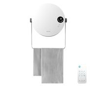 Cecotec Porte-serviettes Chauffant Céramique Mural ReadyWarm 2000 Round. 2000W, 2 Niveaux, LED, Touch Control, Télécommande, Minuterie, IP22, Design Élégant, Sécurité, Idéal Salles de Bain