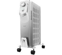Cecotec Radiateur Bain d'Huile ReadyWarm 7000 Space 360º. 7 modules, 1500 W, 18 m², Thermostat réglable avec trois niveaux de Noir métallisé / néon G