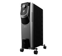 Cecotec Radiateur Bain d'Huile ReadyWarm 9000 Space 360º Black. 9 éléments, 2000 W, Thermostat ajustable avec trois niveaux de puissance, 22 m², Ramasse-câbles, Systèmes de sécurité