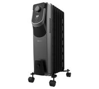 Cecotec Radiateur Électrique à Huile ReadyWarm 7000 Space 360 Black, 7 Modules, Basse Consommation, 1500 W, 3 Niveaux, Range-câble, Technologie 360, Système Sécurité, Surface jusq'à 18 m2