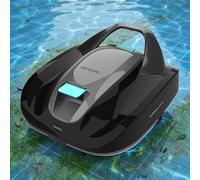 Cecotec Robot Nettoyeur de Fond sans Fil pour Piscines Conga Pooldroid 2000 FloorMaster M. Surfaces Jusqu’à 80 m², Profondeur Max 2,5 m, Autonomie de 100 Min, Filtre Haute Efficacité 100 μm, 2,5 L