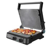 Gril électrique Cecotec Rock'nGrill 2200 Dual. 2200W, ouverture 180º, Dual Temp, revêtement antiadhésif RockStone