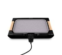 Cecotec Rôtissoire électrique Rock&Water 2000. Revêtement en pierre RockStone, thermostat réglable, lavable au lave-vaisselle, 40 X 20 (2200 W, Gris et noir)