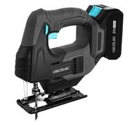 Cecotec Scie Sauteuse à Batterie MultiCut 500 Vision Liberty Sans Fil avec Batterie NEX21 V 2 Ah de 21V, 0-2400rpm, Changement de Mandrin sans Clé, Laser Guide, Lumière LED, 8 Lames et Règle Guide