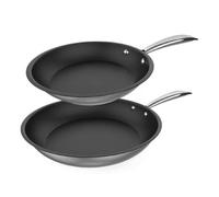 Cecotec Set De Poêles Polka Classy 20-24 Bucket Set Steel. Diamètre 20-24 Cm, Acier Inoxydable 18/10, Revêtement Antiadhésif, Poigné