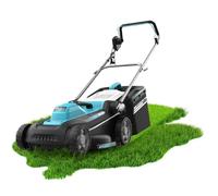 Tondeuse à gazon filaire de 1500 W. Largeur de coupe 36 cm. Système Z-Tech de réglage de la hauteur. 3 en 1 avec mulching. Roues arrière XL. Sécurité grâce à la technologie BeltDrive.