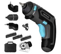 Cecotec Tournevis à Batterie Compact PowerGyro 3500 Total Set. 4 V 1500 mAh, 4 Têtes Interchangeables, 200 tr/min, Couple 6 Nm avec 10 Positions, Lumière LED, Design Ergonomique, Mallette Incluse