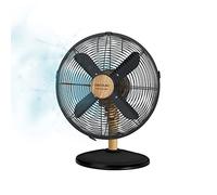 Cecotec Ventilateur de Bureau EnergySilence 600 WoodDesk. 40 W, Finition Couleur Bois, Diamètre 12", 4 Pales, 3 Vitesses, Oscillation, Hauteur Réglable