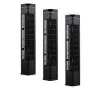 Cecotec - Ventilateur de Colonne EnergySilence 690 Skyline - 50 W Diamètre 74 cm, 3 Vitesses et 3 Modes, Minuterie à 8 Heures, Oscillation à 90º (Lot de 3)