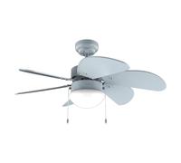 Cecotec Ventilateur de Plafond 50W EnergySilence Aero 3600 Vision Full Sky | 3 Vitesses, 6 Pales Réversibles, Diamètre de 36 Pouces (92 cm), Lampe Intégrée, Ampoule Non Incluse, Commande par Chaîne