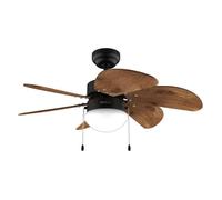Cecotec Ventilateur de plafond avec lampe EnergySilence Aero 365 Black&Wood