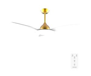Cecotec - Ventilateur de Plafond avec Lumière EnergySilence 4800 Light GoldWhite - 36 W, Diamètre 122 cm, LED 36 W et Télécommande, 6 Vitesses et 3 Pales, Minuterie 8 Heures, Été/Hiver