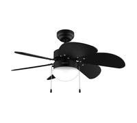 Cecotec - Ventilateur de Plafond avec Lumière EnergySilence Aero 3600 Vision Full Black - 50 W, Diamètre 91 cm