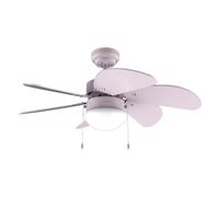 Cecotec - Ventilateur de Plafond avec Lumière EnergySilence Aero 3600 Vision Full Purple - 50 W, Diamètre 91 cm, Ampoule non Incluse, 3 vitesses, 6 Pales, Mode Été/Hiver, Design Élégant