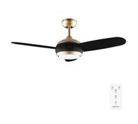 Cecotec - Ventilateur de Plafond avec Lumière EnergySilence Aero 4265 GoldBlack - 65 W, Diamètre 106 cm, Télécommande