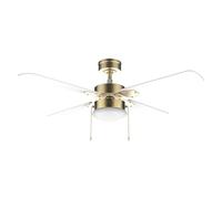 Cecotec - Ventilateur de Plafond avec Lumière EnergySilence Aero 450 GoldWhite - 50 W, Diamètre 106 cm, Lampe Intégrée, 3 Vitesses, 4 Pales Réversibles, Mode Été, Hiver