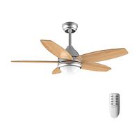 Cecotec Ventilateur de plafond avec Energysilence Aero 495. 55 W, diamètre 42 ?avec 5 lames réversibles, lumière LED, télécommande, minuterie jusqu'à 8h, 3 vitesses