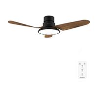 Cecotec - Ventilateur de Plafond avec Lumière EnergySilence Aero 5200 Light DarkWood - 30 W, Diamètre 109 cm