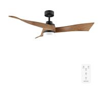 Cecotec - Ventilateur de Plafond avec Lumière EnergySilence Aero 5285 DarkWood - 40 W, Diamètre 132 cm, LED 18 W et Télécommande, Minuterie 8 Heures et 6 Vitesses, Mode Été/Hiver,