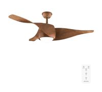 Cecotec Ventilateur de plafond EnergySilence Aero 5290 – 40 W, LED 18 W, Ø132 cm, noir/marron